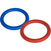 Produktbild von FIT+FUN Kauspielzeug Ring aus Naturkautschuk in Rot oder Blau