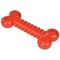 Produktbild von FIT+FUN Kauspielzeug TPR Knochen Rot für Hunde