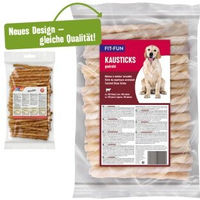 Produktbild von FIT+FUN Kausticks gedreht zur Zahnpflege für Junior Hunde 870g - 100 x 8,7 g