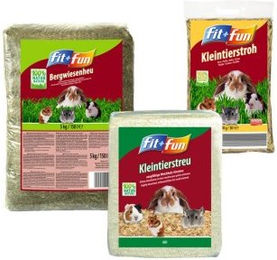 Produktbild von FIT+FUN Kleintier Geschenkset mit Streu und Heu 3-teilig