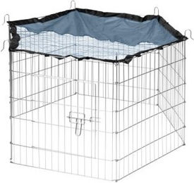 Produktbild von Fit + Fun Kleintiergehege aus Metall in Silber