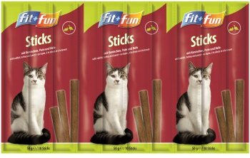 Produktbild von FIT+FUN Leckerli Sticks Kaninchen Pute und Hefe für Kaninchen 25x10 Stück - 25 x 10 Stk.