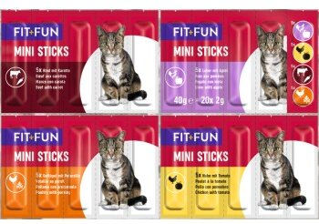 Produktbild von FIT+FUN Mini Sticks Crunchy Sticks Mix Rind Huhn Geflügel für Hunde Adult 50g - 25 x 2 g