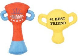 Fit + Fun Pokal-Plüschspielzeug für Hunde aus Oxford-Gewebe – Bild 1 von 2