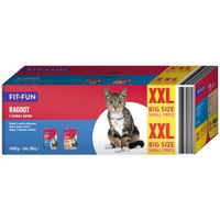 Produktbild von FIT+FUN Ragout Fischauswahl für Katzen Multipack XXL 44x100g ohne Farb- und Aromastoffe - 44 x 100 g