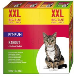 FIT+FUN Ragout Multipack mit 4 Sorten Stückchen in Sauce 92x100g ohne Farb- und Aromastoffe - 92 x 100 g – Bild 1 von 2