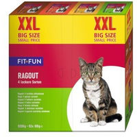 Produktbild von FIT+FUN Ragout Multipack mit 4 Sorten Stückchen in Sauce 92x100g ohne Farb- und Aromastoffe - 92 x 100 g