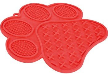 FIT+FUN Schleckmatte aus TPR in Rot – Bild 1 von 2