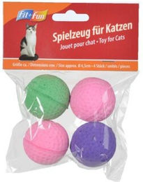 FIT+FUN Softbälle für Hunde 4er-Pack bunt aus Gummi – Bild 1 von 3