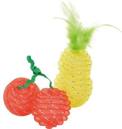 FIT+FUN Spielzeug Geschenkset Ananas und Kirsche aus Plüsch in Bunt – Bild 1 von 3