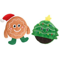 Produktbild von FIT+FUN Spielzeug Xmas Flatty mit Squeaker für Hunde