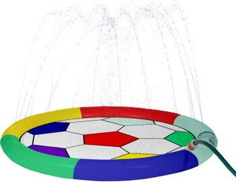 Produktbild von FIT+FUN Sprühmatte im Fußball-Design aus Kunststoff bunt