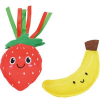 Produktbild von FIT+FUN Stoff Spielzeug-Set Erdbeere und Banane in Rot und Gelb