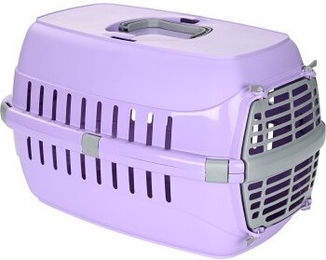 FIT+FUN Transportbox für Hunde aus Kunststoff lila 50x32x31 cm - 5 kg – Bild 1 von 2
