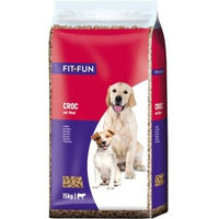 Produktbild von FIT+FUN Trockenfutter Hund Croc mit Rind ohne Farb- und Aromastoffe sowie Konservierungsstoffe 15 kg