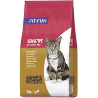 Produktbild von FIT+FUN Trockenfutter Katze Adult Sensitive mit Lamm und Reis ohne Zucker