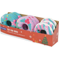Produktbild von FIT+FUN Xmas Plüsch Donuts Hundespielzeug 12 cm