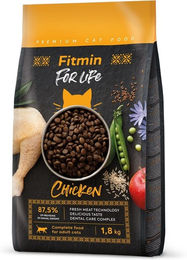 Produktbild von FITMIN Cat For Life Adult Katzenfutter Huhn und Lachs mit hohem Fleischanteil 1,8 kg