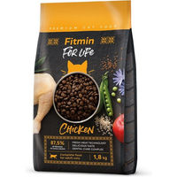 Produktbild von FITMIN Cat For Life Adult Katzenfutter Huhn und Lachs mit hohem Fleischanteil 1,8 kg