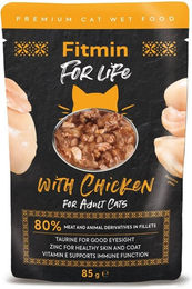 FITMIN Cat for Life Nassfutter für erwachsene Katzen mit Huhn und hohem Fleischanteil 85 g – Bild 1 von 1