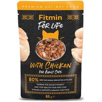 Produktbild von FITMIN Cat for Life Nassfutter für erwachsene Katzen mit Huhn und hohem Fleischanteil 85 g