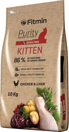 Produktbild von Fitmin Cat Purity Kitten Katzenfutter Huhn und Schwein getreidefrei 10 kg - 10 kg