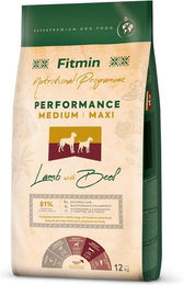 Fitmin Dog Medium Maxi Performance Hundetrockenfutter Lamm und Rind für erwachsene Hunde mittlerer und großer Rassen 12 kg - 12 kg – Bild 1 von 2