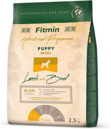 FITMIN Dog Mini Welpenfutter Lamm und Rind für kleine Hunderassen 2,5 kg - 2,5 kg – Bild 1 von 2