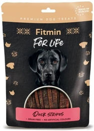 Produktbild von FITMIN For Life Duck Stripes Hund Belohnungssnack mit Ente Monoprotein 70 g