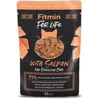 Produktbild von FITMIN For Life For Sterilized Cats Nassfutter Lachs Stückchen in Soße für kastrierte Katzen 85g
