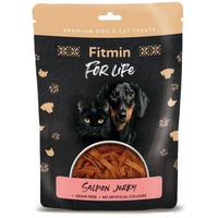 Produktbild von FITMIN For Life Getreidefreies Hund und Katzen Leckerli Lachs und Geflügel Trockenfleisch 70g