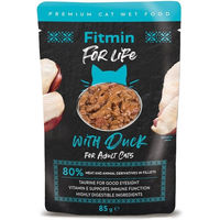 Produktbild von FITMIN For life Katzen Nassfutter Ente Adult Filets mit hohem Fleischanteil 85g