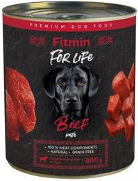 Produktbild von FITMIN For Life Rindermousse für Hunde Beef Pate 800g glutenfrei und ohne Konservierungsstoffe