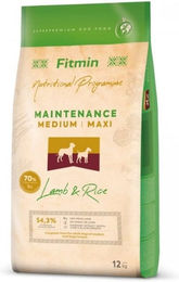 Produktbild von FITMIN Hundefutter für mittlere Rassen Adult Lamm und Reis Monoprotein Sensitive 12 kg - 12 kg