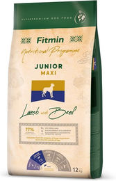 Fitmin Maxi Junior Hundetrockenfutter Lamm und Rind für Welpen großer Rassen glutenfrei 12 kg - 12 kg – Bild 1 von 10