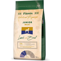 Produktbild von Fitmin Maxi Junior Hundetrockenfutter Lamm und Rind für Welpen großer Rassen glutenfrei 12 kg - 12 kg