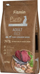 Produktbild von Fitmin Purity Adult Hundefutter Fisch und Hirsch glutenfrei 12 kg - 12 kg