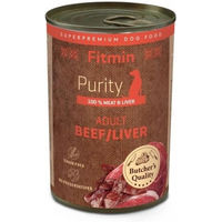 Produktbild von FITMIN Purity Adult Hundefutter Rind mit Leber Stückchen in Sauce 400g