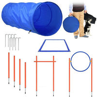 Produktbild von FIVMEN Agility Trainingsset für Hunde mit Hürden, Tunnel und Springring