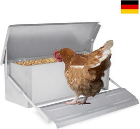 FIVMEN Automatischer Futterautomat aus Metall für Hühner, Enten und Gänse in Grau – Bild 1 von 5