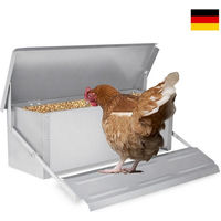 Produktbild von FIVMEN Automatischer Futterautomat aus Metall für Hühner, Enten und Gänse in Grau