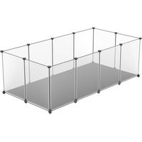 Produktbild von FIVMEN Kleintiergehege DIY Freigehege mit Unterlage aus Kunststoff in Weiß
