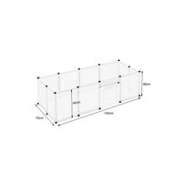 Produktbild von FIVMEN Kleintierkäfig Freigehege aus Kunststoff für Meerschweinchen und Hamster in Weiß und Transparent