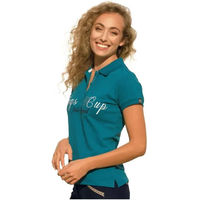Produktbild von Flags&Cup Altamira Reitshirt Damen aus Baumwolle Blau Türkis Größe L