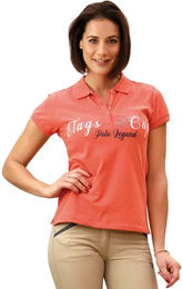 Produktbild von Flags&Cup Altamira Reitshirt für Damen aus Baumwolle Rot Größe S