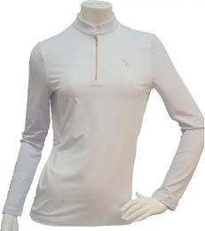 Produktbild von Flags&Cup Andria Turnierpolo für Damen mit langen Ärmeln Weiß Größe S