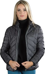 Produktbild von Flags&Cup Apola Damen Daunenjacke Winterjacke aus Polyester in Grau oder Schwarz Größe M