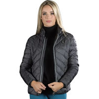 Produktbild von Flags&Cup Apola Damen Daunenjacke Winterjacke aus Polyester in Grau oder Schwarz Größe M