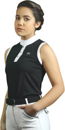 Produktbild von Flags&Cup Candiba Polo Reitshirt für Damen in Schwarz Größe L
