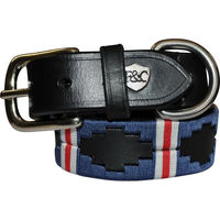 Produktbild von Flags&Cup Chukka Hundehalsband aus Leder für erwachsene Hunde in Schwarz oder Bunt